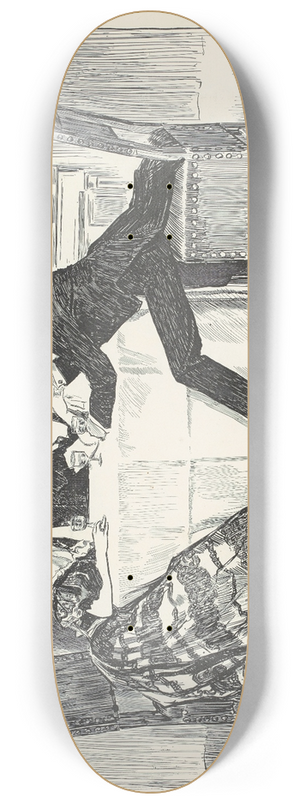 Charles Dana Gibson - Wireless telegraphy 8.25 inch art skate deck Charles Dana Gibson - Wireless telegraphy 8.25 inch art skate deck