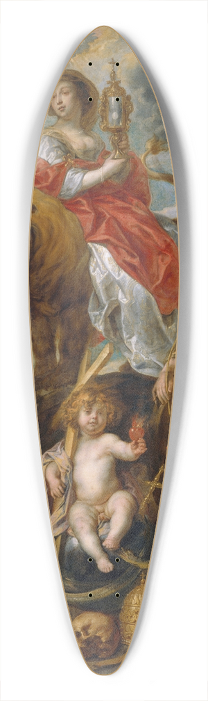 Jacob Jordaens - The Veneration of the Eucharist 39.3 inch art pintail longboard deck