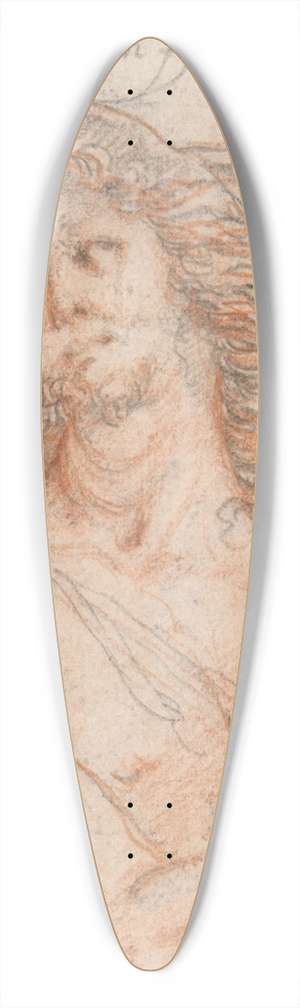 Jacob Matham - Mercury with heads of an Old and a YoungMan 39.3 inch art pintail longboard deck