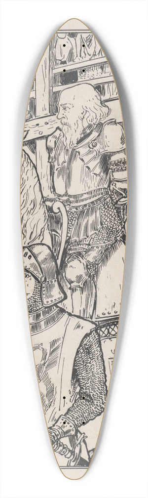 Jacob Pieter van den Bosch - Koning Lear en Cordelia gevangen 39.3 inch art pintail longboard deck