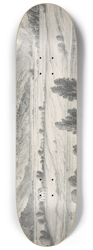 Charles Decimus Barraud - New Zealand Graphic and Descriptive. Plate I. Whanganui River 8.25 inch art skate deck