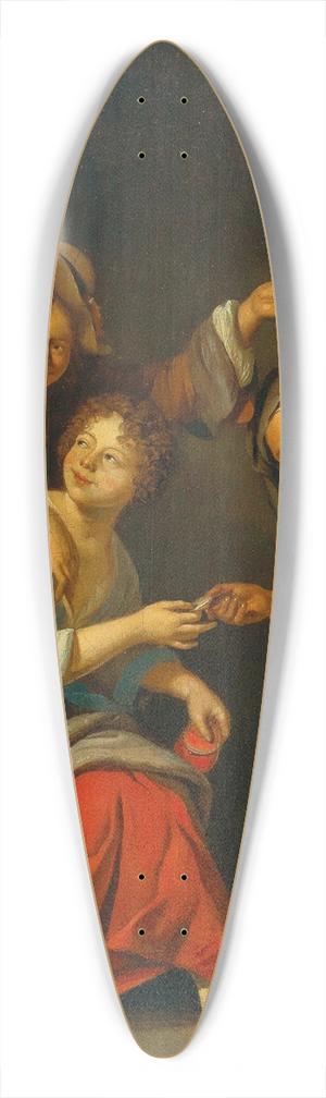 Jacob Toorenvliet - A Brothel Scene 39.3 inch art pintail longboard deck