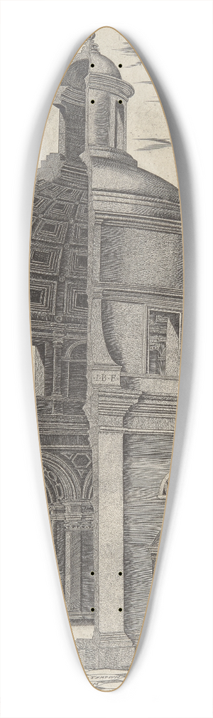 Jacobus Bos - Templum Neptuni Propre Puteolanum Urbem 39.3 inch art pintail longboard deck