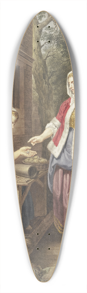 Jacobus Buys - Eine Dame mit einem Knaben kauft pfel ein 39.3 inch art pintail longboard deck
