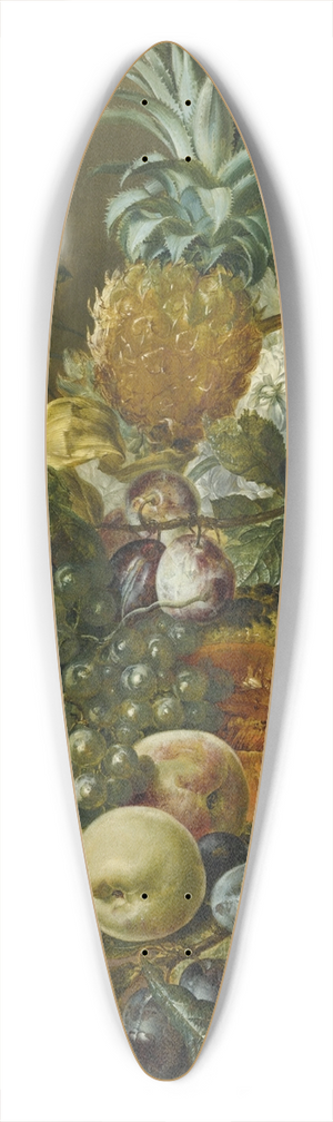 Jacobus Linthorst - A pineapple, plums, grapes and other fruit with corn on a marble ledge 39.3 inch art pintail longboard deck