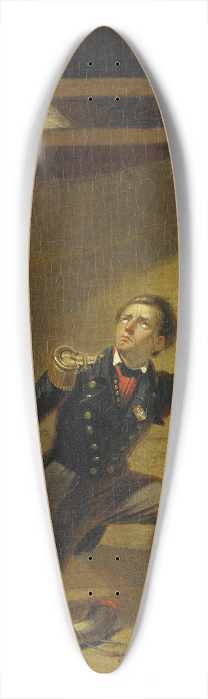 Jacobus Schoemaker Doyer - Jan van Speijk steekt de lont in het kruit, 5 februari 1831 39.3 inch art pintail longboard deck
