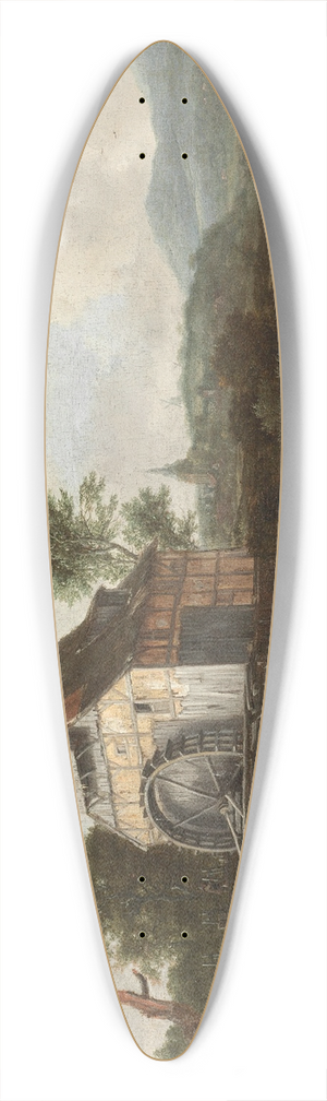Jacob van Ruisdael - Landscape with a Watermill 39.3 inch art pintail longboard deck