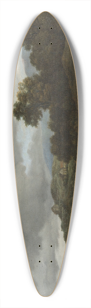 Jacob van Ruisdael - Landscape with Cascade 39.3 inch art pintail longboard deck