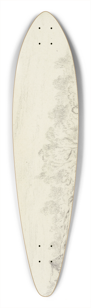 Jacob van Ruisdael - River landscape 39.3 inch art pintail longboard deck