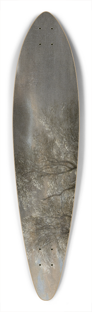 Jacob van Ruisdael - Winter Landscape with Snow-covered Trees 39.3 inch art pintail longboard deck