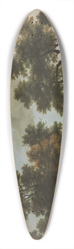 Jacob van Ruisdael - Wooded and Hilly Landscape 39.3 inch art pintail longboard deck