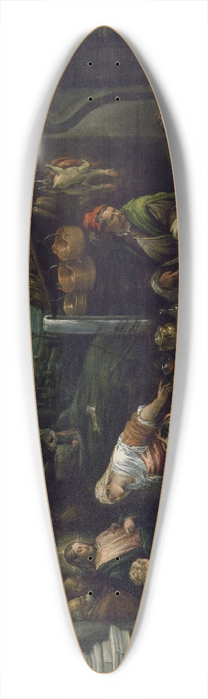 Jacopo Bassano - Christ in the House of Mary, Martha, and Lazarus 39.3 inch art pintail longboard deck