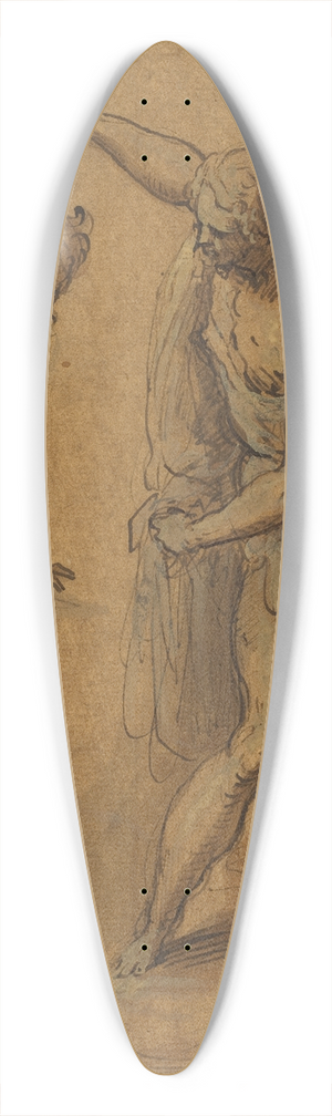 Jacopo Palma il Giovane - Sketch for a Baptism of Christ II 39.3 inch art pintail longboard deck