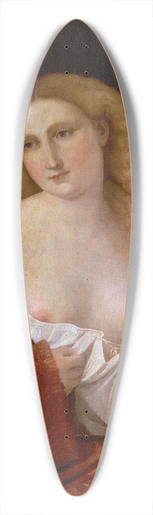 Jacopo Palma Il Vecchio - Portrait of a Woman know as Portrait of a Courtsesan 39.3 inch art pintail longboard deck
