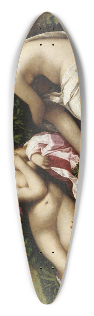 Jacopo Palma Il Vecchio - Two Nymphs at Rest 39.3 inch art pintail longboard deck