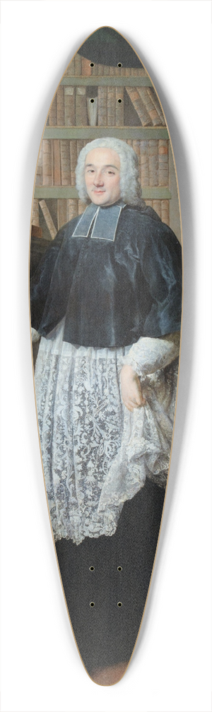 Jacques-Andr-Joseph Aved - Portrait of the Abbot Dieudonn Chaumont de la Galaisire 39.3 inch art pintail longboard deck