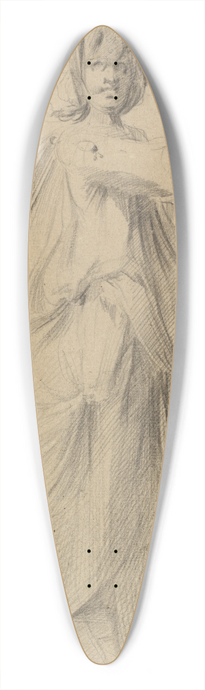 Jacques Bellange - Dancer with a Tambourine 39.3 inch art pintail longboard deck