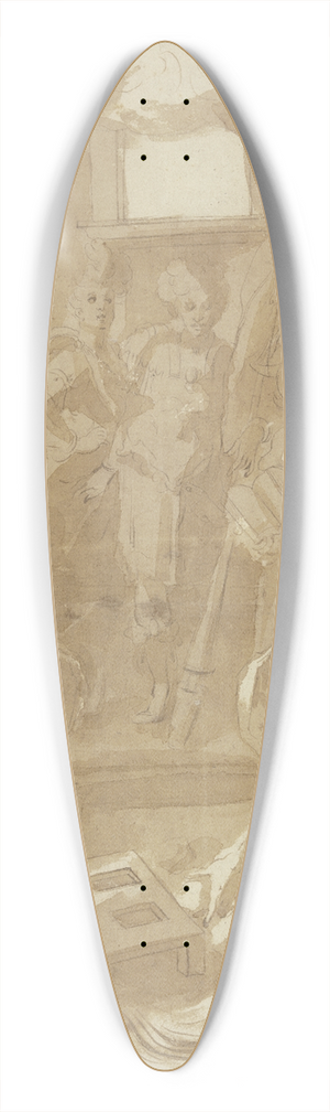 Jacques Bellange - Versammlung der Heiligen Laurentius, Stephanus, Dionysos, Petrus Martyr und Georg 39.3 inch art pintail longboard deck