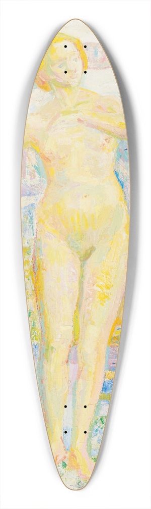 Jacques Elie Abraham Hermanjat - Standing Female Nude 39.3 inch art pintail longboard deck