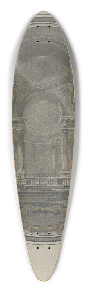 Jacques-Franois Blondel - Blick in die Rotunde eines antiken Tempels, unten eine leere Kartusche 39.3 inch art pintail longboard deck