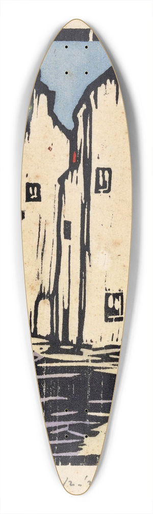 Jacques Jeichienus Ottens - Huisjes in Den Haag 39.3 inch art pintail longboard deck