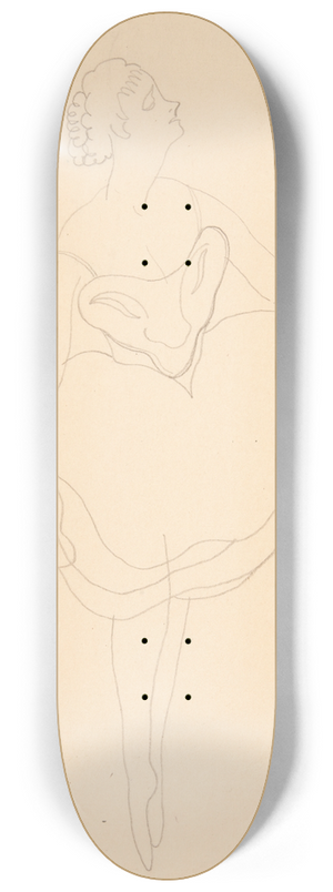 Charles Demuth - Study for Costume Sketch (BalMasque) 8.25 inch art skate deck