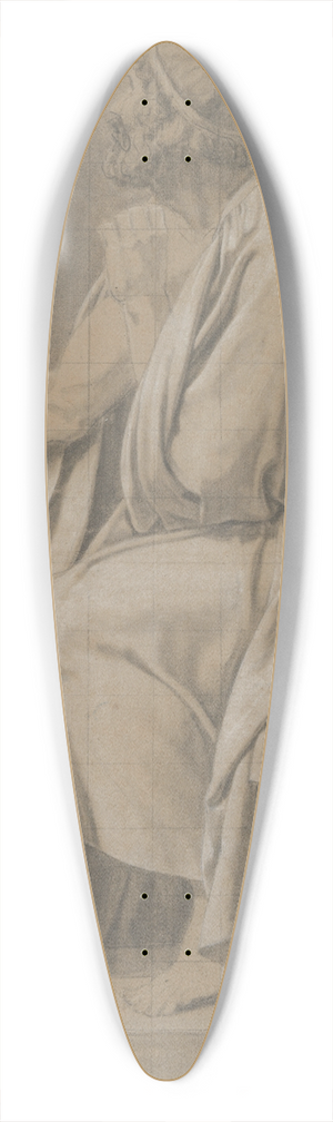 Jacques Louis David - Figure Study for The Death of Socrates 39.3 inch art pintail longboard deck