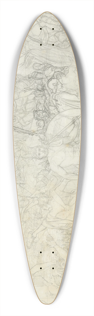 Jacques Louis David - Leonidas at Thermopylae 39.3 inch art pintail longboard deck