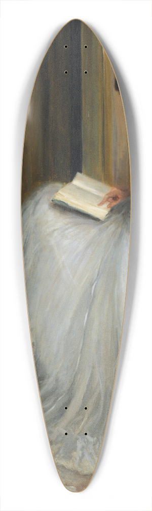 Jacques-mile Blanche - Woman Reading 39.3 inch art pintail longboard deck