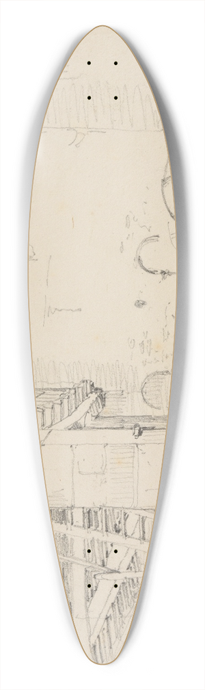 Jacques-Raymond Brascassat - curie de lauberge Saint-Alexis 39.3 inch art pintail longboard deck