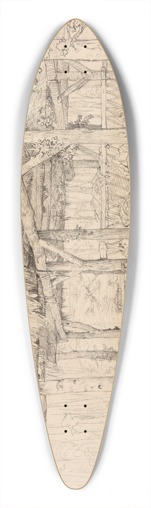 Jacques-Raymond Brascassat - curie forestire 39.3 inch art pintail longboard deck