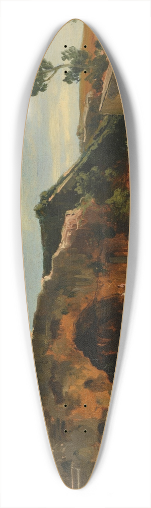 Jacques-Raymond Brascassat - Grotte du Nymphe (Syracuse) 39.3 inch art pintail longboard deck