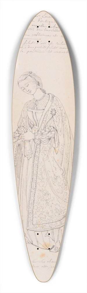 Jacques-Raymond Brascassat - lonore de Portugal 39.3 inch art pintail longboard deck