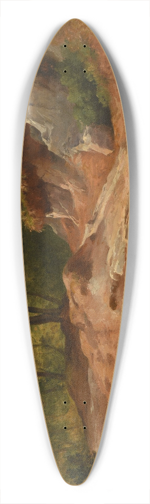 Jacques-Raymond Brascassat - Rochers en fort 39.3 inch art pintail longboard deck