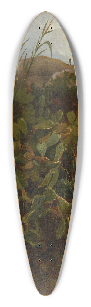 Jacques-Raymond Brascassat - Tour et cactus 39.3 inch art pintail longboard deck