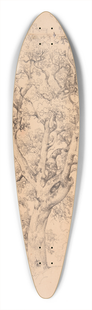 Jacques-Raymond Brascassat - tude darbre 39.3 inch art pintail longboard deck
