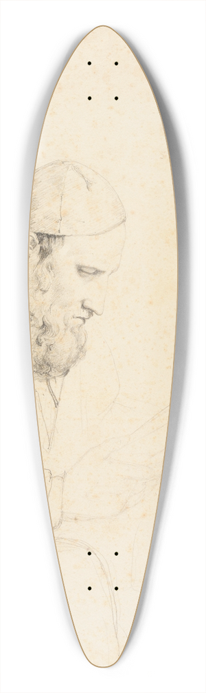 Jacques-Raymond Brascassat - tude de tte de capucin 39.3 inch art pintail longboard deck Jacques-Raymond Brascassat - tude de tte de capucin 39.3 inch art pintail longboard deck