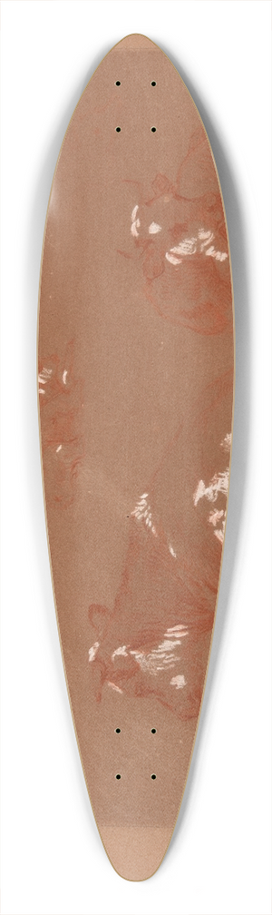 Jacques-Raymond Brascassat - tudes de vaches. 39.3 inch art pintail longboard deck Jacques-Raymond Brascassat - tudes de vaches. 39.3 inch art pintail longboard deck