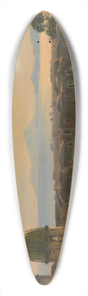 Jacques-Raymond Brascassat - Vue de ville dItalie 39.3 inch art pintail longboard deck