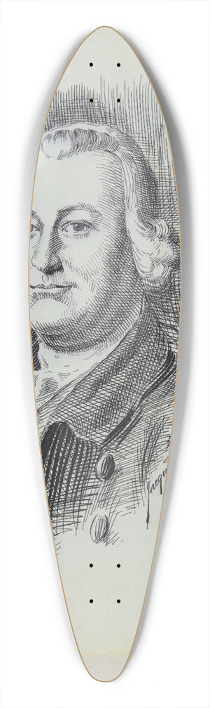 Jacques Reich - James Otis 39.3 inch art pintail longboard deck
