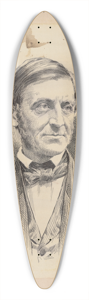 Jacques Reich - Ralph Waldo Emerson 39.3 inch art pintail longboard deck