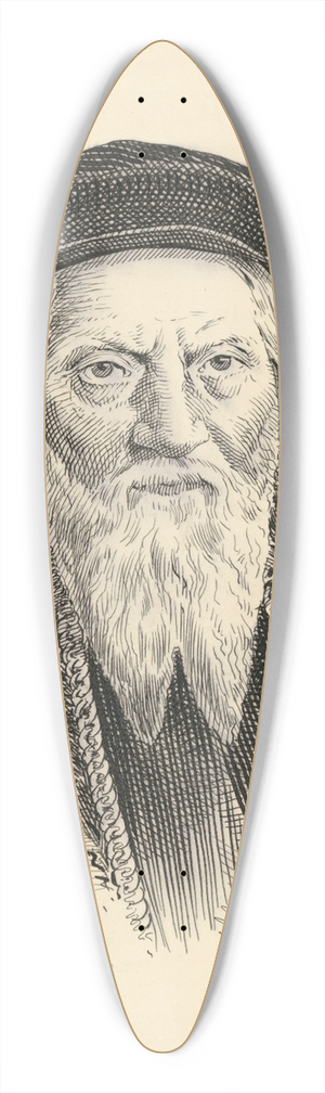 Jacques Reich - Sebastian Cabot 39.3 inch art pintail longboard deck