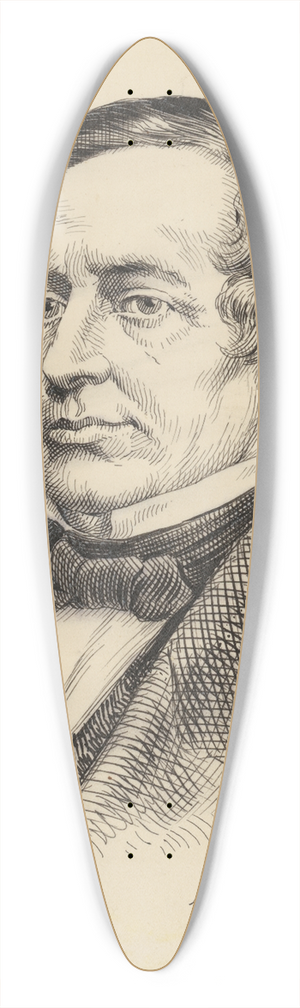 Jacques Reich - Washington Irving 39.3 inch art pintail longboard deck Jacques Reich - Washington Irving 39.3 inch art pintail longboard deck