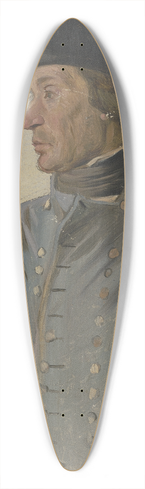 Jakob Becker - Bauer mit groem Hut und blauer Weste 39.3 inch art pintail longboard deck