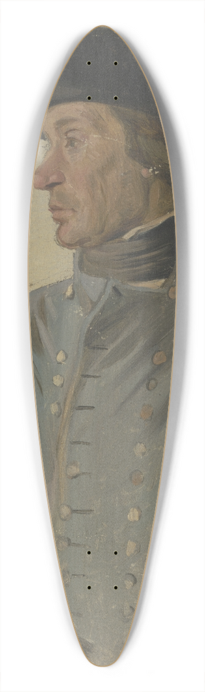 Jakob Becker - Bauer mit groem Hut und blauer Weste 39.3 inch art pintail longboard deck