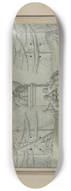 Charles de Wailly - Study for Decoration of the Obelisk at Port-Vendres 8.25 inch art skate deck