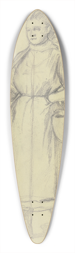 Jakob Becker - Bauernmdchen mit Rechen und Korb 39.3 inch art pintail longboard deck