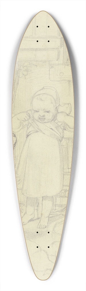 Jakob Becker - Bauersfrau, Kind, Hund und Hhner 39.3 inch art pintail longboard deck