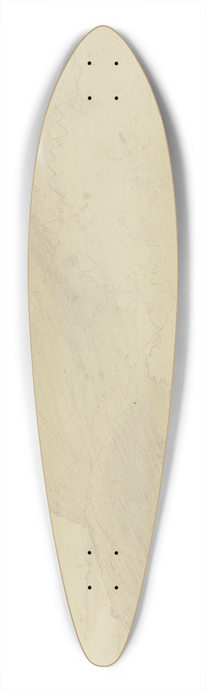 Jakob Becker - Berglandschaft mit einer Burg 39.3 inch art pintail longboard deck