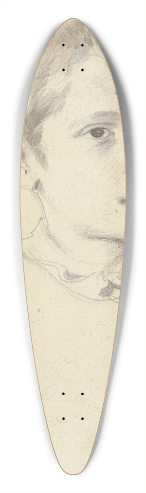 Jakob Becker - Boys head to the right 39.3 inch art pintail longboard deck